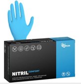 Rukavice jednorázové nitrilové nepudrované COMFORT S, modré