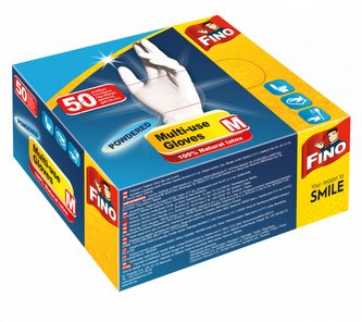 FINO Jednorázové rukavice M latex 50 ks
