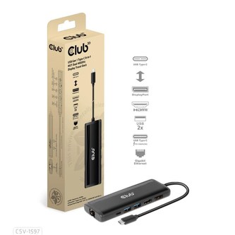 Club3D hub USB-C, 8-in-1 MST Dual 4K60Hz, Display Travel Dock