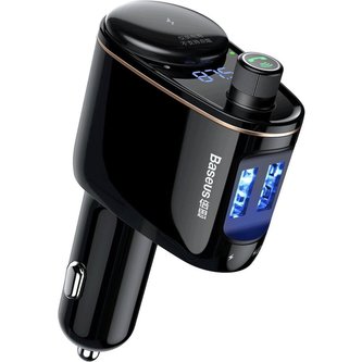 Baseus Locomotive multifunkční Bluetooth/FM transmiter do auta černá
