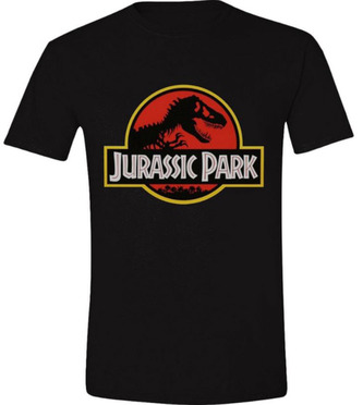 Pánské tričko Jurassic Park: Classic Logo (S) černá bavlna