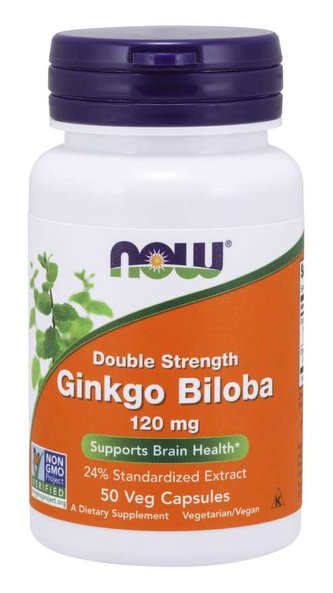Ginkgo Biloba 60 mg - NOW Foods - 120 kaps.