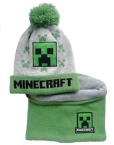 SOUPRAVA ČEPICE  A NÁKRČNÍK MINECRAFT - velikost 54