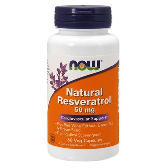 Natural Resveratrol - NOW Foods - 60 kaps.