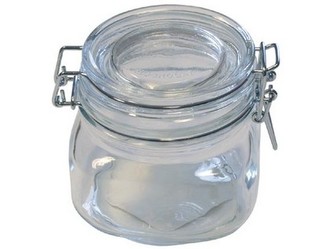 dóza hermetická 0,5l skl. s patentním uzávěrem