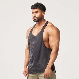 Tílko Code Polyester Logo Stringer Black - SQUATWOLF - Velikost: L