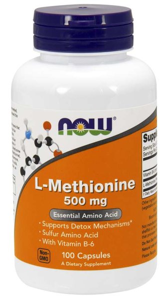 L-Methionin 500 mg - NOW Foods - 100 kaps.