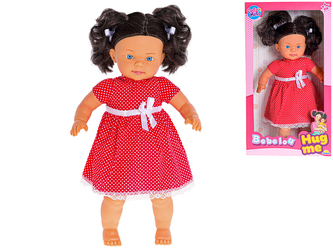 Panenka tmavovláska 40cm měkké tělo  v krabičce