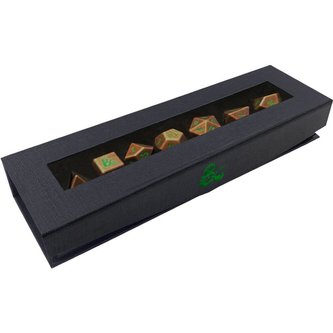UP - Heavy Metal Fall 21 Copper and Green RPG Dice Set Dungeons & Dragons