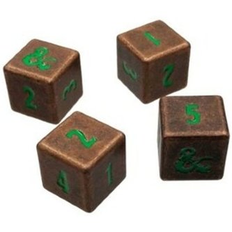 UP - Heavy Metal Fall 21 Copper and Green D6 Dice Set Dungeons & Dragons