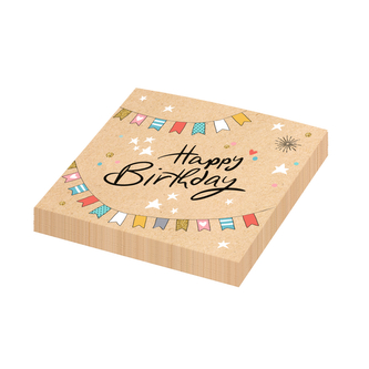 Papírové ubrousky 33 x 33 cm, Happy B-day