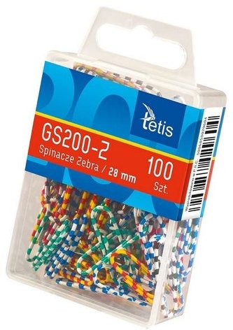 Spinacze okrągłe zebra 28mm 100szt GS200-Z