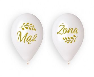 Balony premium hel Mąż i Żona 33cm 4szt