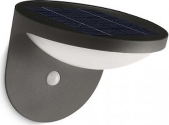 VENKOVNÍ NÁSTĚNNÉ SOLÁRNÍ LED SVÍTIDLO S ČIDLEM 17808/93/16 antracitové