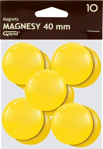 Magnes 40mm żółty 10szt GRAND