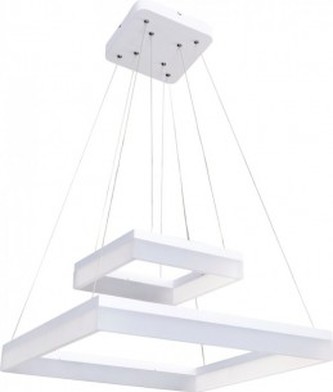 ZÁVĚSNÉ LED SVÍTIDLO Ondaren Quadro L/00285 bílé dvojdílné 60 cm