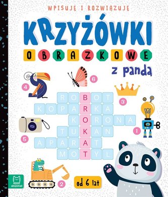 Krzyżówki obrazkowe z pandą. Wpisuję i rozwiązuję Krzyżówki obrazkowe z pandą. Wpisuję i rozwiązuję