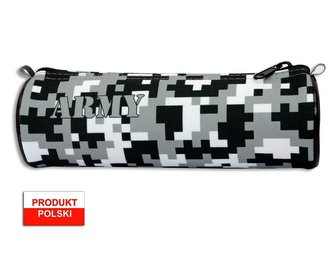 Piórnik szkolny WAR-1214 tuba moro szaro/czarno kr