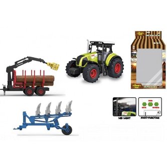 Traktor z dwiema przyczepami i dźwiękiem