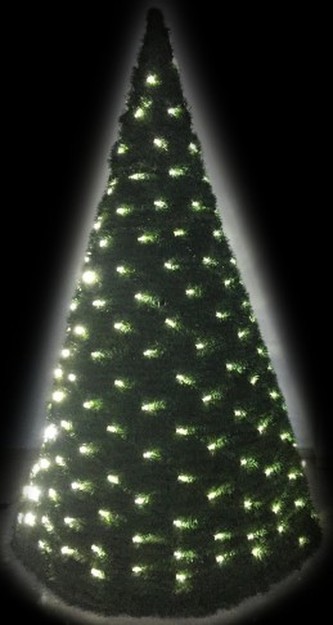 VENKOVNÍ SVĚTELNÁ LED SÍŤ 64xLED teplá bílá