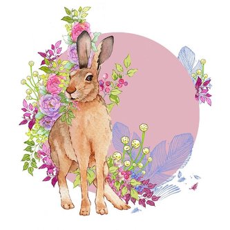 Karnet Swarovski kwadrat CL2006 Zając