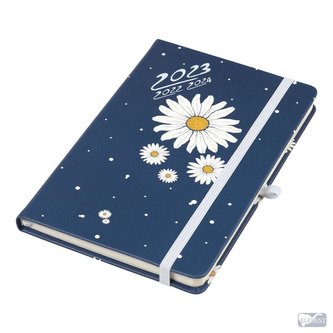 Kalendarz 2023 A5 tyg. Hip hop stokrotka niebieska