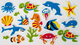 Naklejki piankowe 3cm - Morze (30szt)
