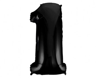 Balon foliowy B&C cyfra 1 czarna 92cm