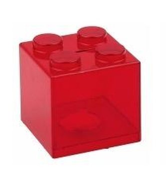 Skarbonka klocek czerwona