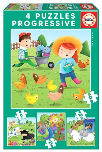 Puzzle 6+9+12+16 Zwierzęta na farmie G3 Puzzle 6+9+12+16 Zwierzęta na farmie G3