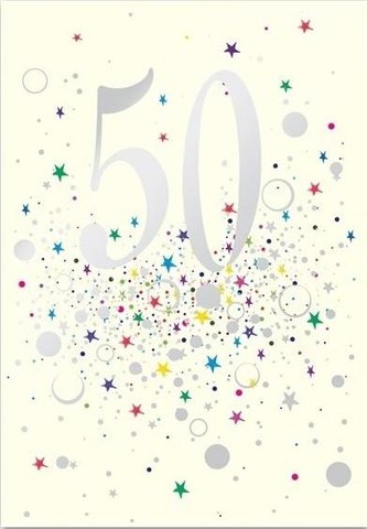 Karnet B6 z kopertą Urodziny 50