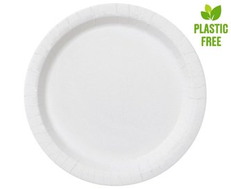 Talerzyki papierowe białe 23cm 8szt.