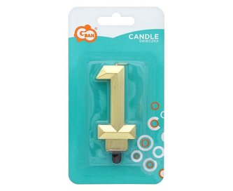 Świeczka Cyfra 1 Diament 7.6cm