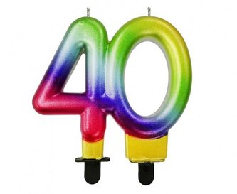 Świeczka liczba 40 Galaxy 7,5 cm