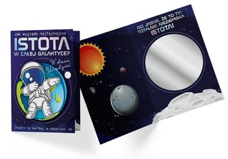 Karnet B6 DK-850 Urodziny (kosmonauta, lusterko)