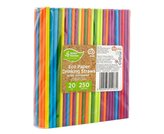 Słomki papierowe tęczowe MIX 197x6mm 250szt