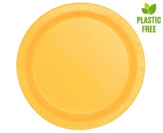 Talerzyki papierowe żółte 23cm 8szt