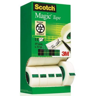Lepicí páska "Magic Tape 810", 2ks navíc, 19mm x 33m, 3M/ SCOTCH