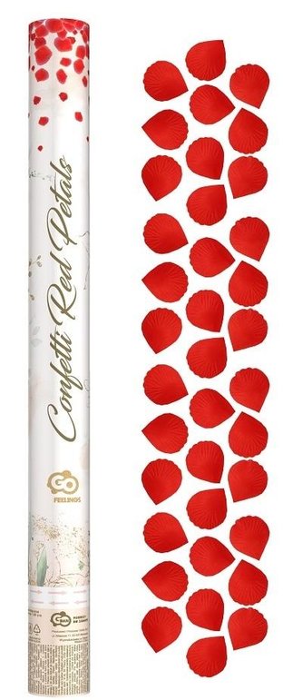 Konfetti pneumatyczne tekstylne płatki róż czerw.