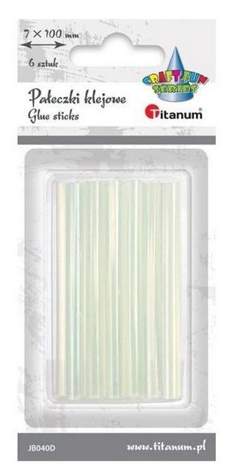 Pałeczki klejowe przezroczyste 7x100mm 6szt