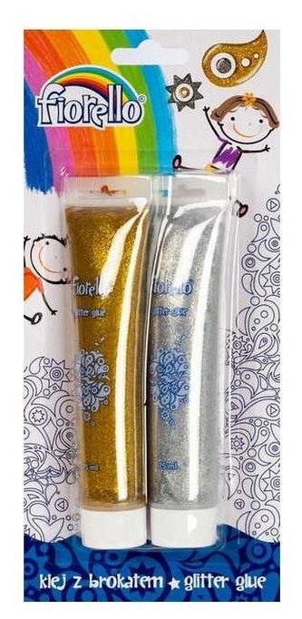 Brokat w kleju GR-BK75B2 2x75 ml - Srebrny i złoty