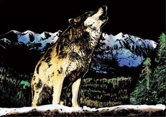 Magiczna Zdrapka - Wilk 40.5x28.5cm