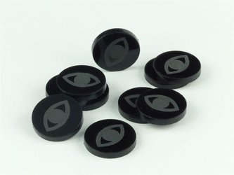 Znaczniki akrylowe czarne połysk - oko Znaczniki akrylowe czarne połysk - oko