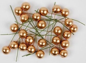 Owoce ostrzokerzewu 12cm złote