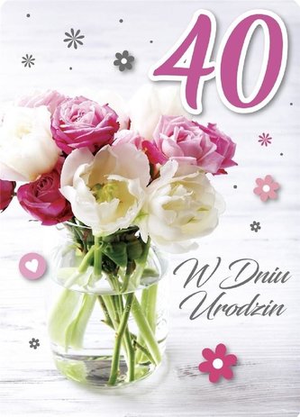 Karnet Urodziny 40 GM-810