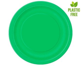 Talerzyki papierowe zielone 23cm 8szt