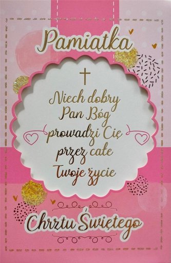 Karnet Chrzest dziewczynka 6K - 009