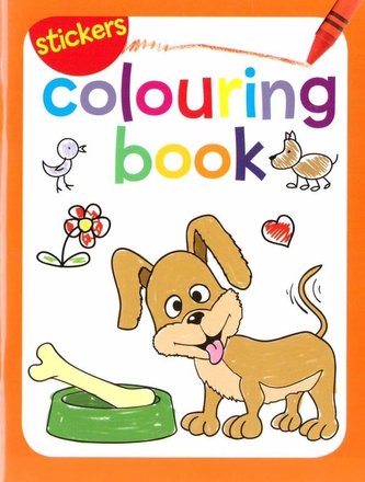 Colouring book z naklejkami. Pies