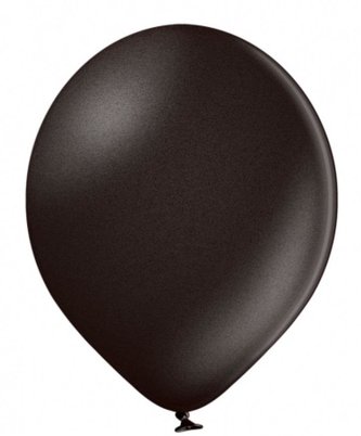 Balony B85 metaliczne czarne 25cm 100szt