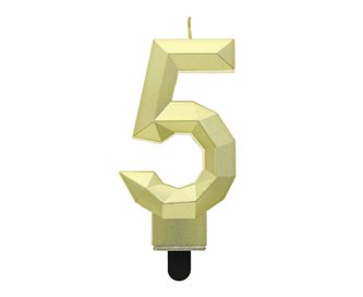 Świeczka Cyfra 5 Diament 7.6cm Świeczka Cyfra 5 Diament 7.6cm